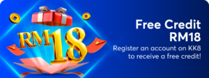 KK8 Free Credit RM18 - Banner